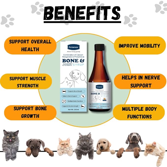 Aniamor Bone & Joint Care Syrup for Dogs and Cats 200ml